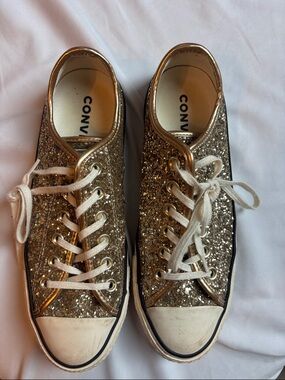 Converse Glitter Gold Low-Top Sneakers
